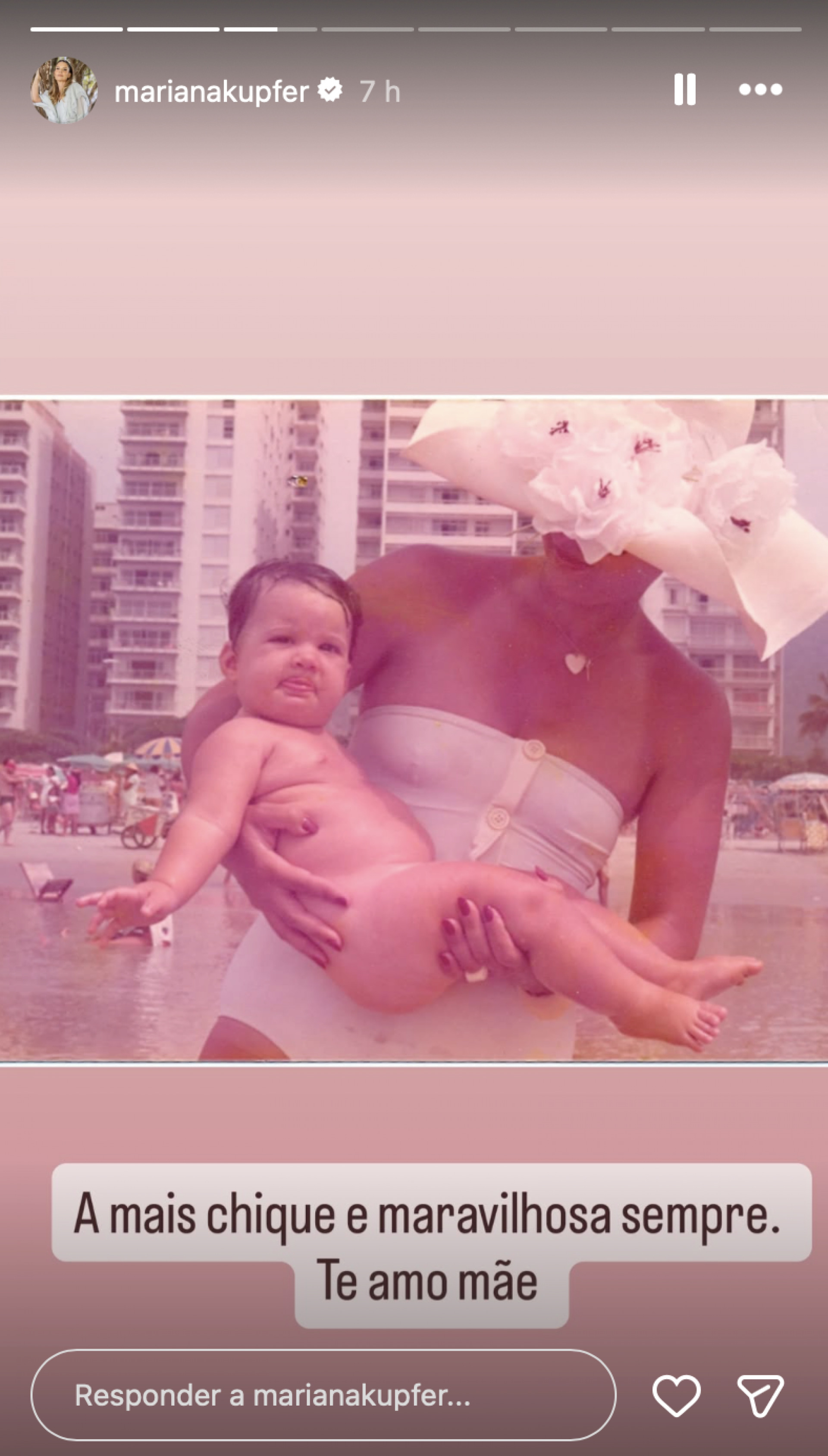 Mariana Kupfer presta homenagens à mãe - Reprodução/Instagram