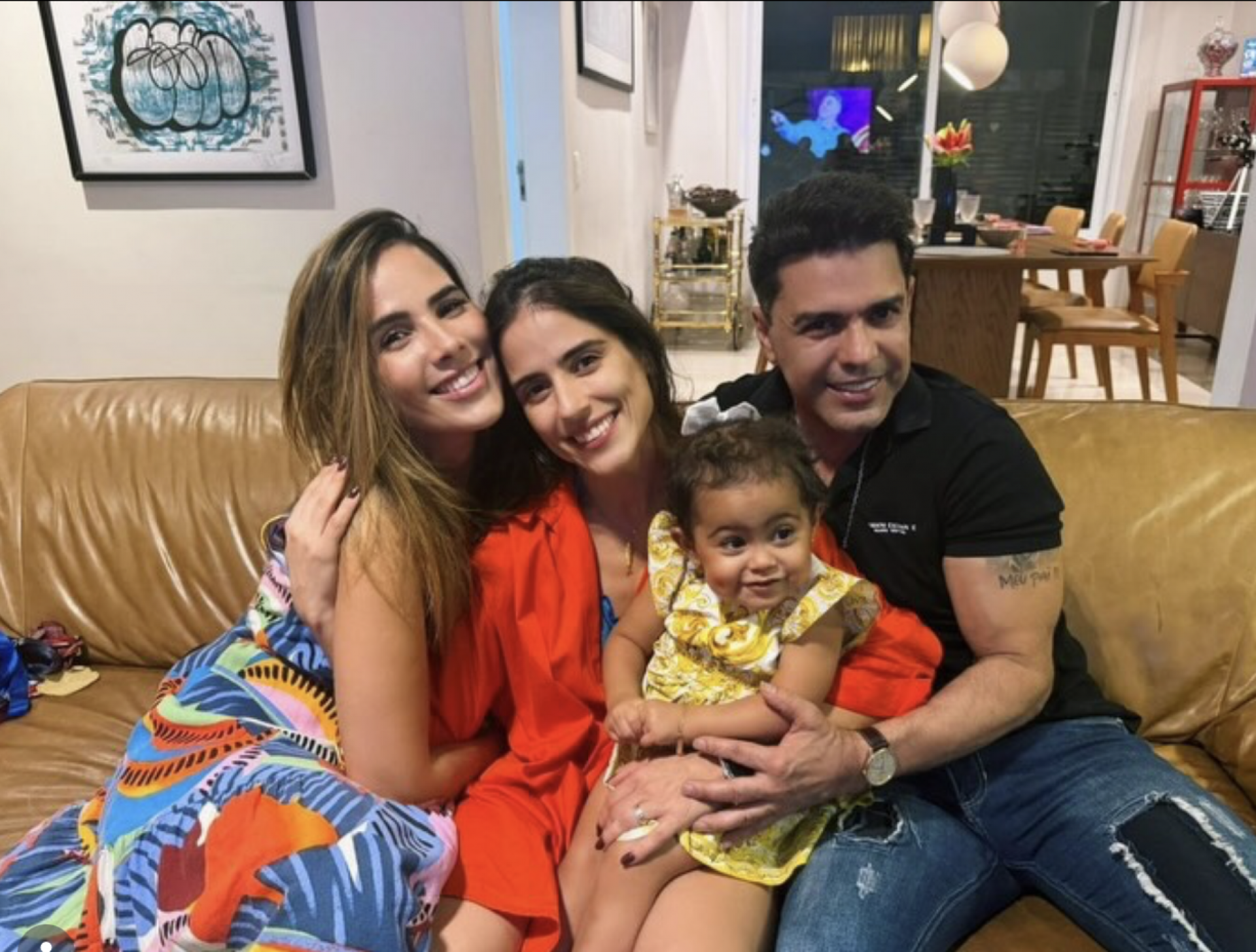Zezé Di Camargo posa com as filhas: 'Encontros que aquecem o coração'