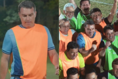 Flávio Bolsonaro publica vídeo jogando futebol e faz analogia com eleições de 2026