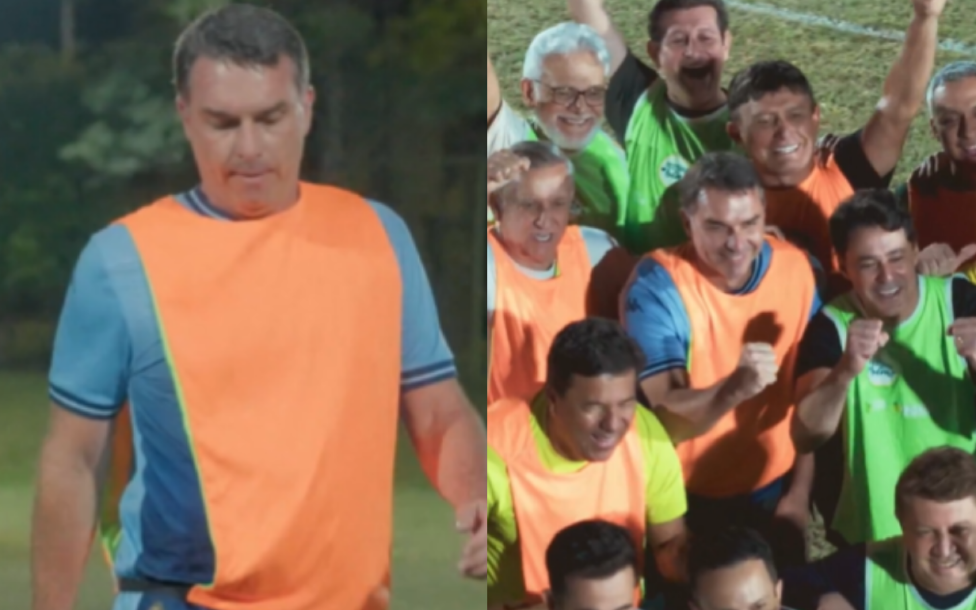 Flávio Bolsonaro publica vídeo jogando futebol e faz analogia com eleições de 2026