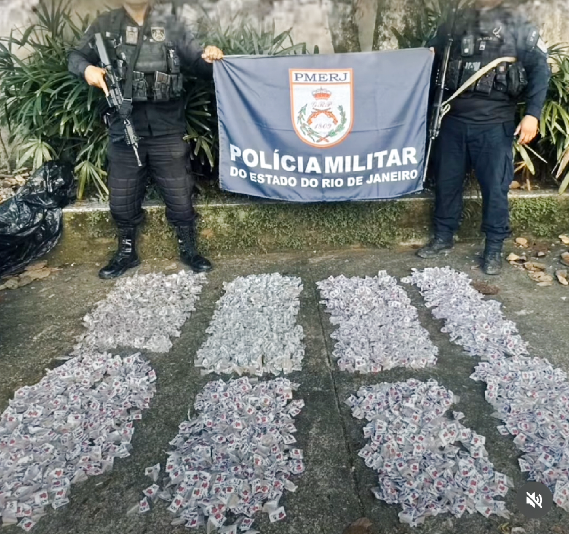 PM descobre depósito com mais de 3 mil pinos de cocaína em Guapimirim