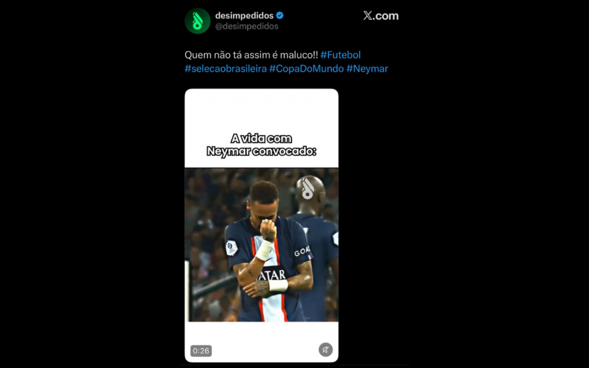 Convocação de Neymar gerou repercussão nas redes

