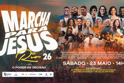 Marcha para Jesus 2026 no Rio confirma grandes nomes da música gospel