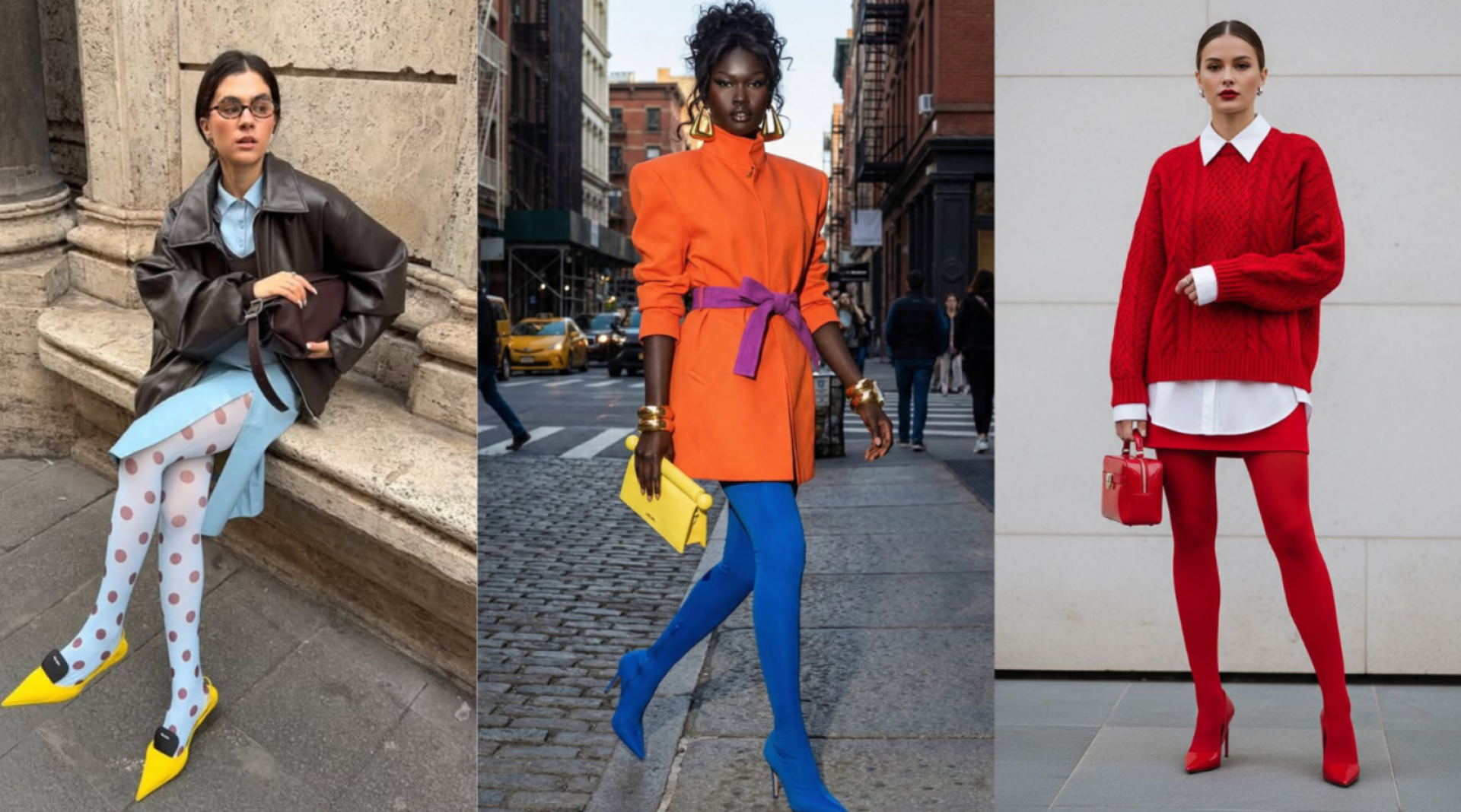 Meia-calça colorida: a tendência fashion que vai dominar o inverno 2026