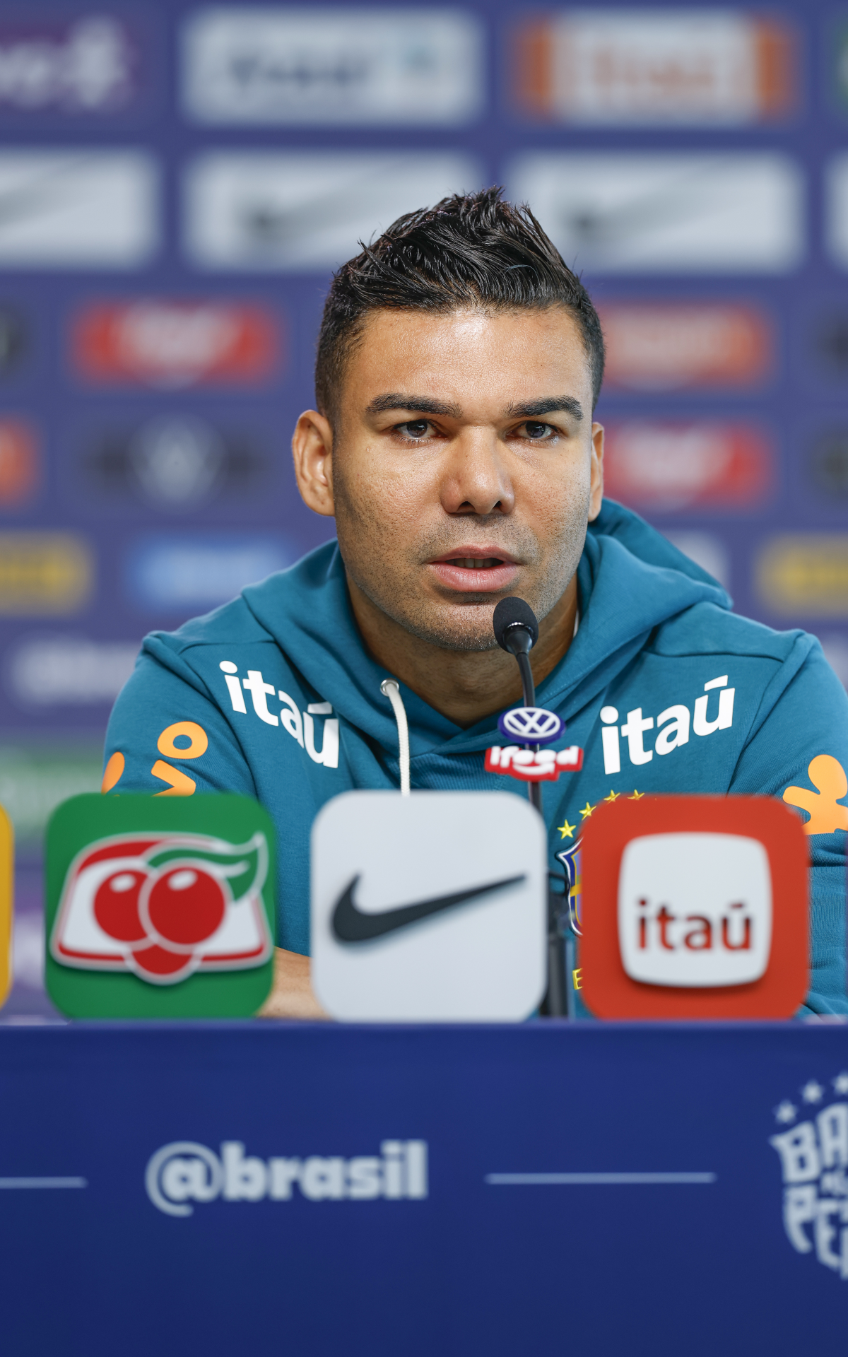 Casemiro em coletiva de imprensa da sele&ccedil;&atilde;o brasileira - Rafael Ribeiro / CBF