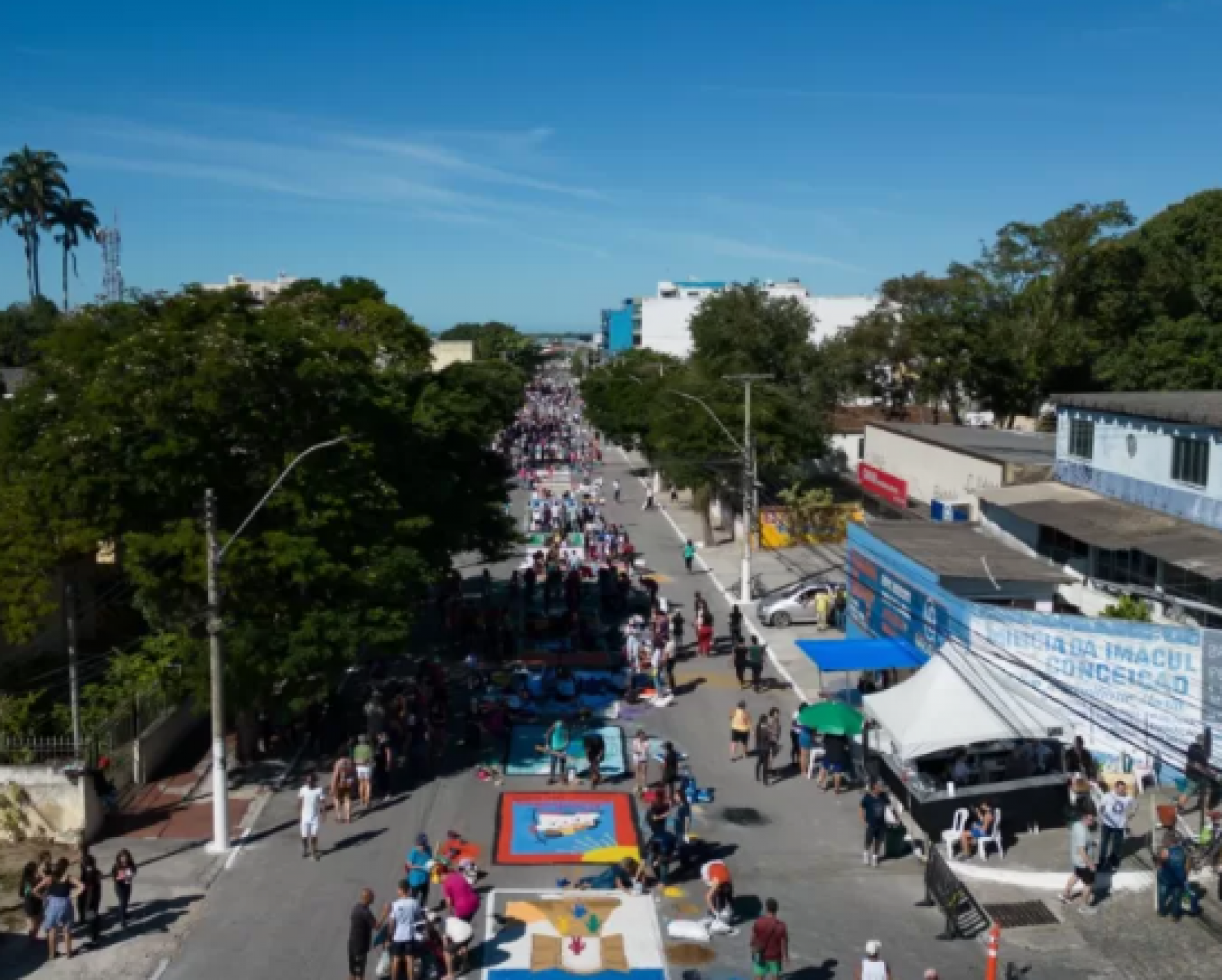 Corpus Christi em Araruama terá ruas interditadas para montagem dos tapetes de sal