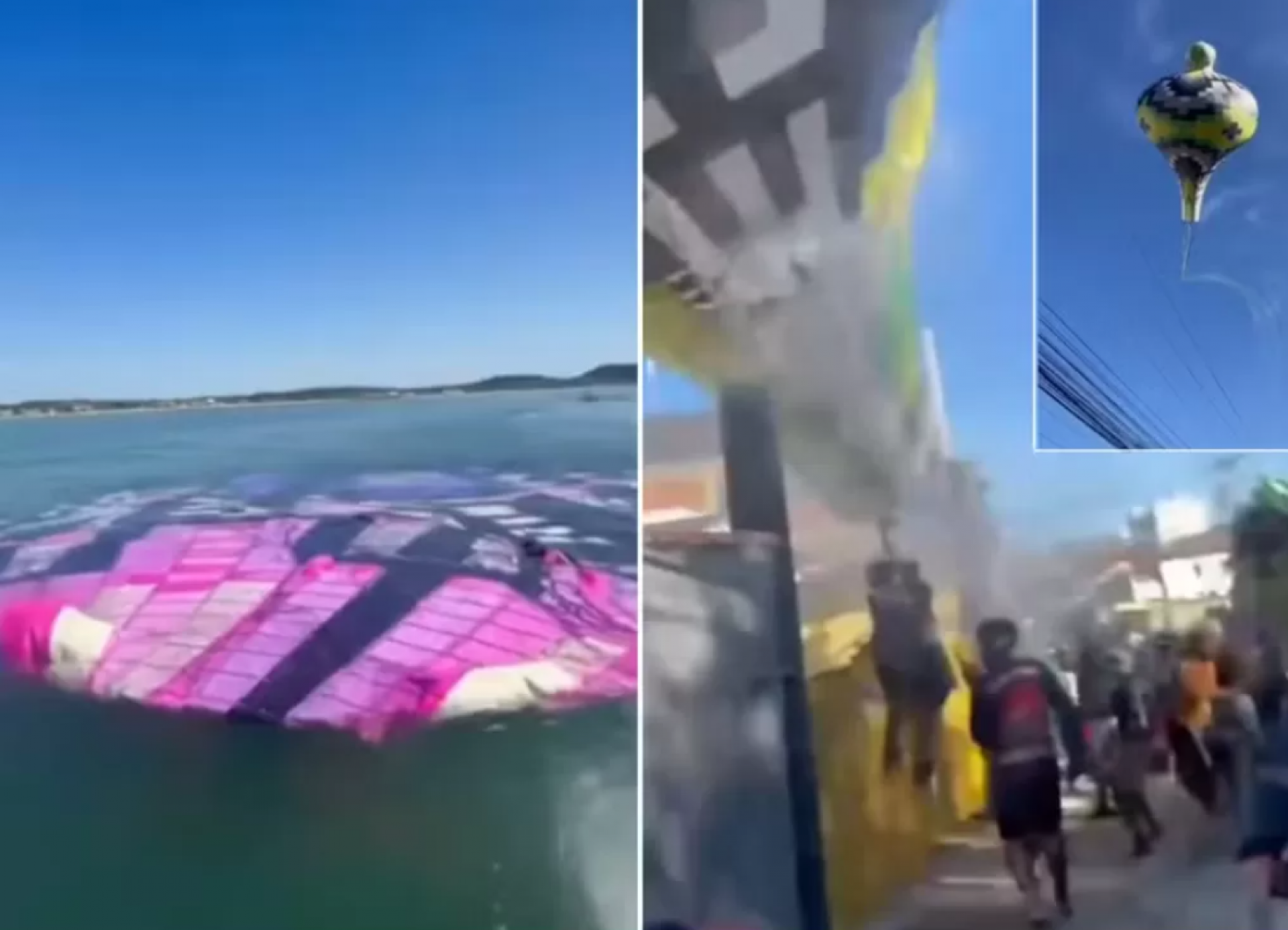 Balão cai perto de UPA em Araruama e outros dois vão parar n