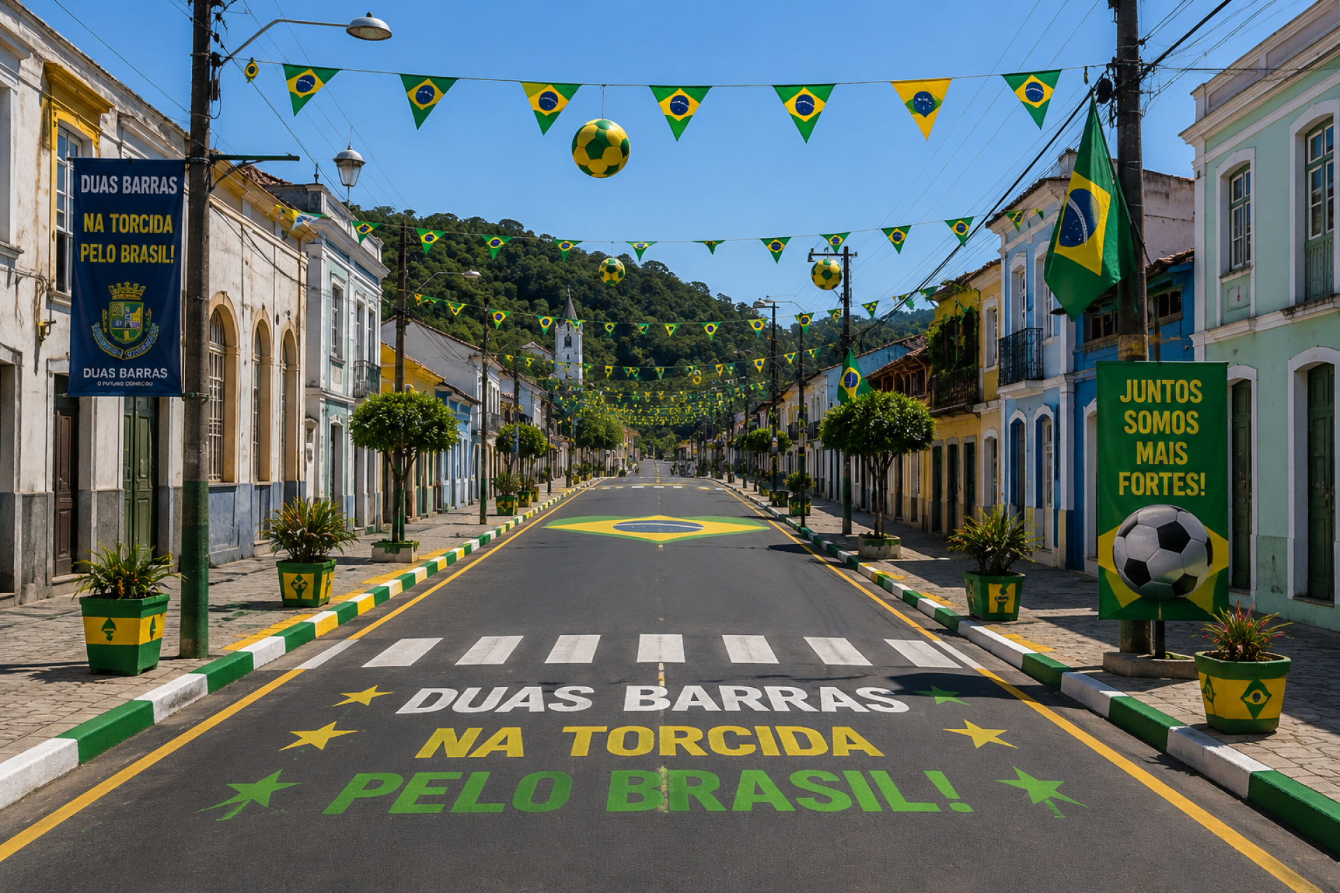 Prefeitura de Duas Barras incentiva decoração para a Copa co