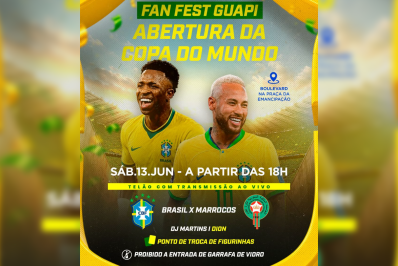 Guapimirim realiza Fan Fest neste sábado para jogo do Brasil