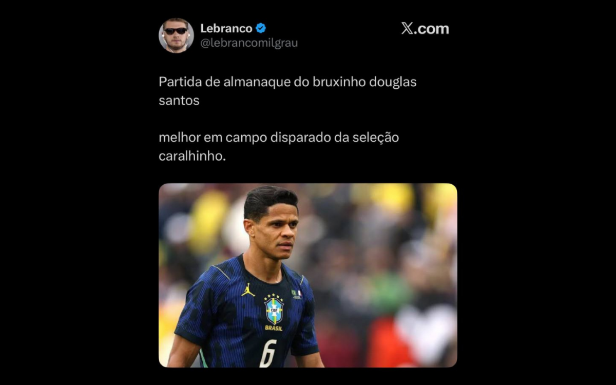 Atuação de Douglas Santos rende elogios na Web