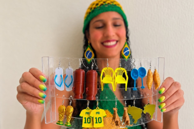 Moda, humor e Copa: os brincos exclusivos que viraram febre entre torcedoras