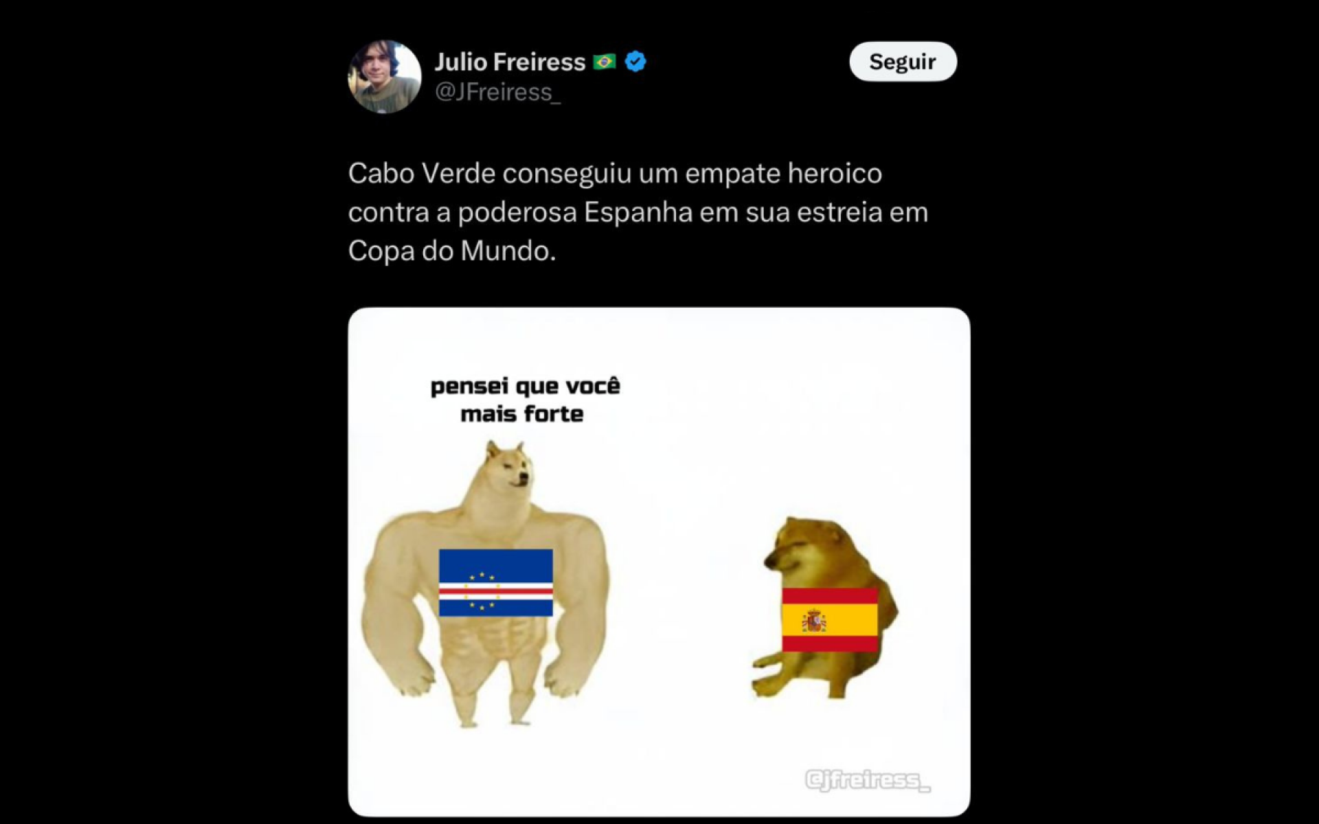 Estreia da Espanha na Copa do Mundo rendeu memes na Web - Reprodução / X