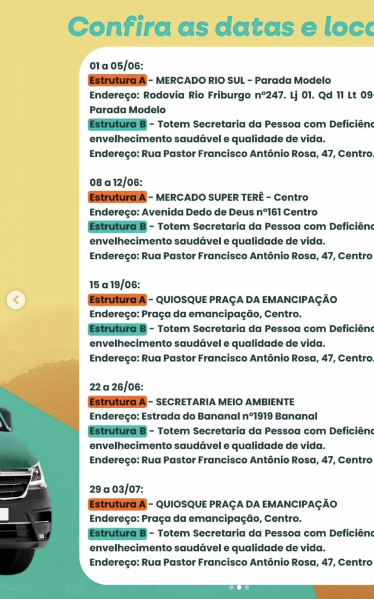 Nossa Guapi Volante leva servi&ccedil;os p&uacute;blicos aos bairros - Divulga&ccedil;&atilde;o
