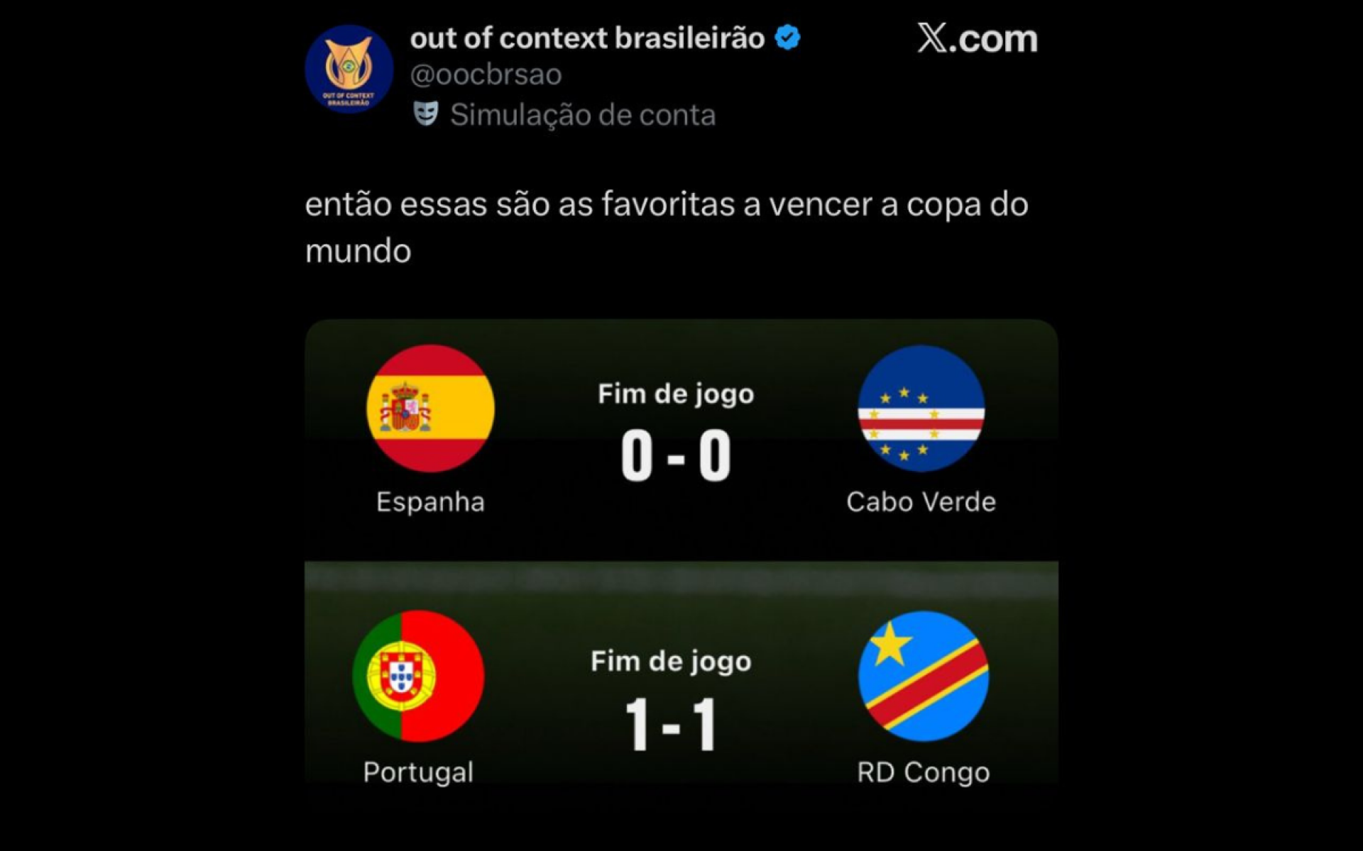 Estreia de Portugal na Copa do Mundo rendeu memes na Web
 - Reprodução / X