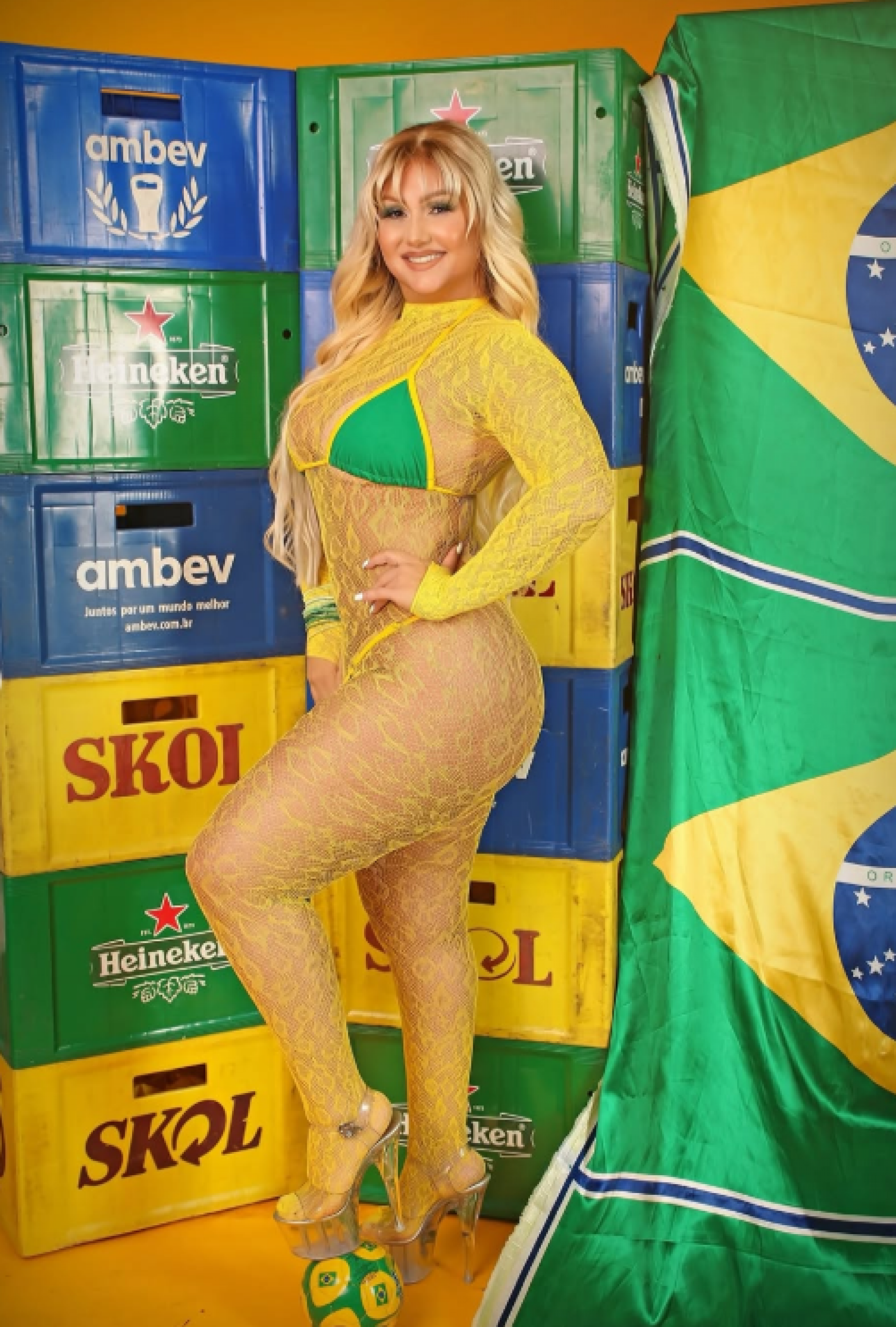 Andressa Mancini é Miss Bumbum Sergipe de 2025 e fez ensaio fotográfico inspirado na Copa do Mundo - Divulgação