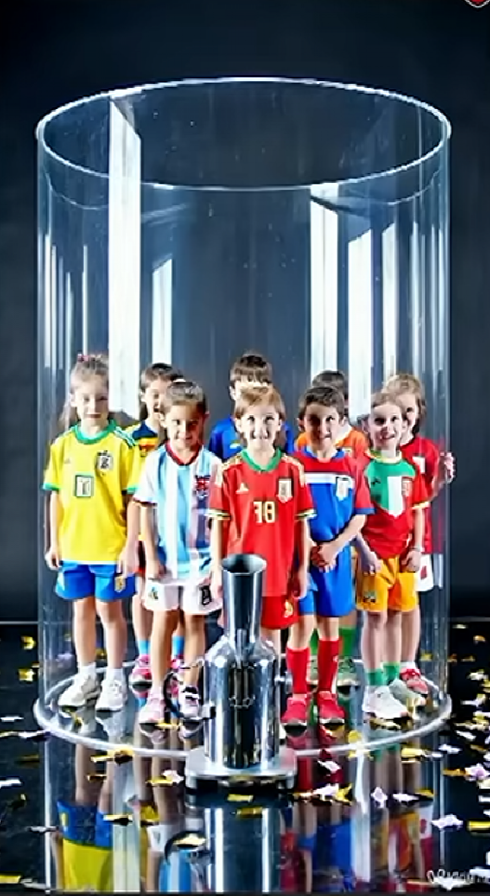 Espaço do Museu do Maracanã para visitantes tirarem foto como se levantassem um troféu - Divulgação