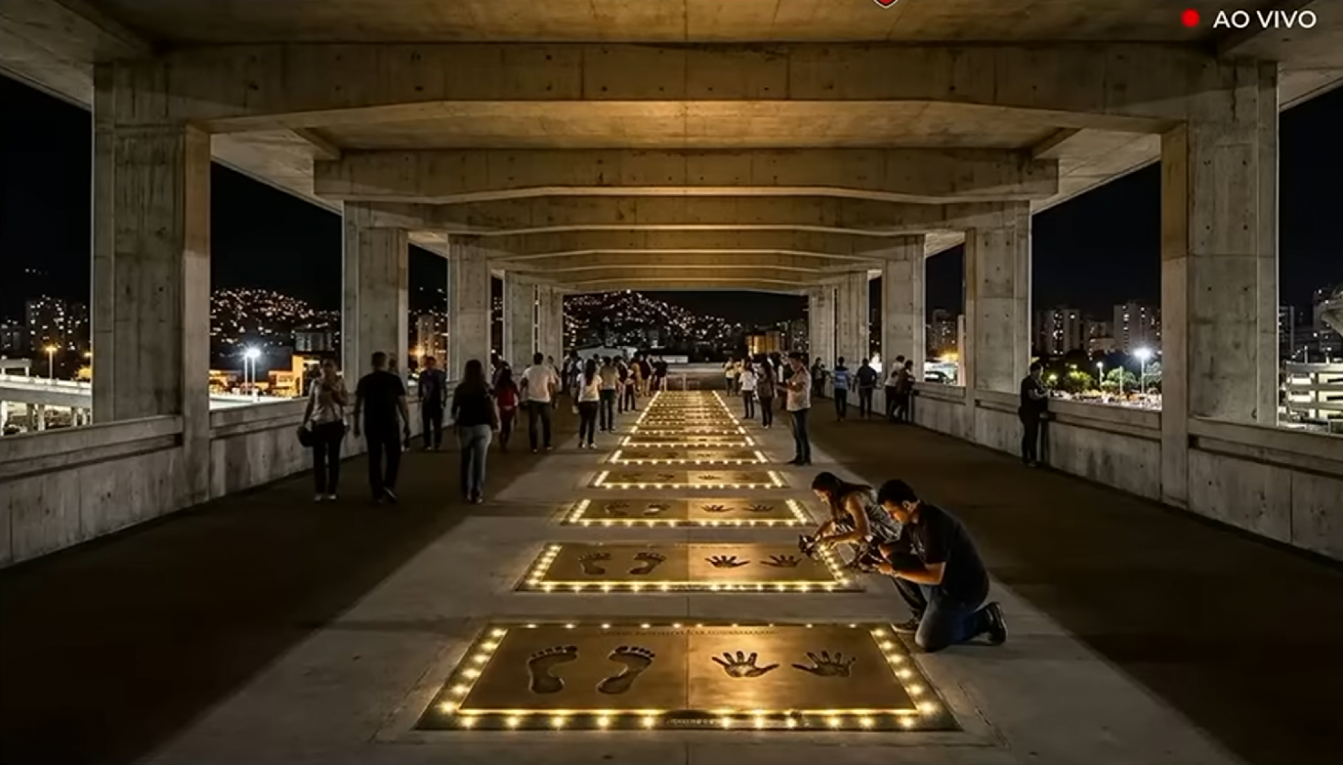 Projeção da calçada da fama do Museu do Maracanã - Divulgação