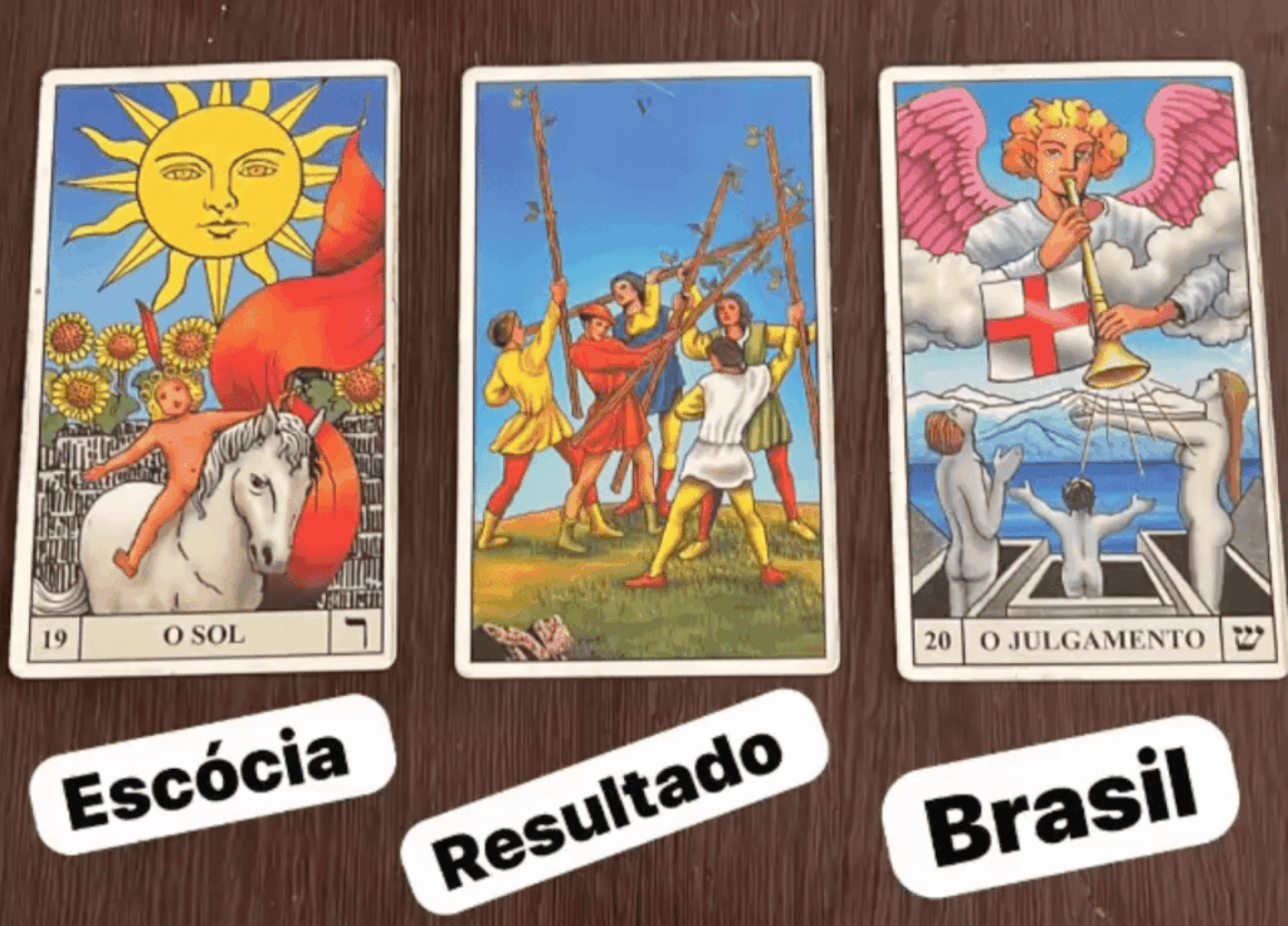 Brasil x Esc&oacute;cia: Tarot aponta resultado