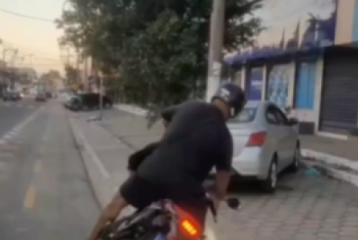 Motociclista faz alerta após acidente com linha de pipa no Jardim Esperança, em Cabo Frio