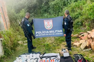 PM apreende drone, granadas e drogas em São Pedro da Aldeia