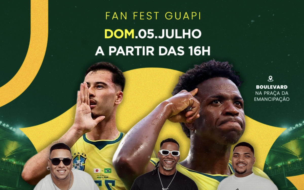 Fan Fest Guapi reúne torcida pelo Brasil com pagode e atrações