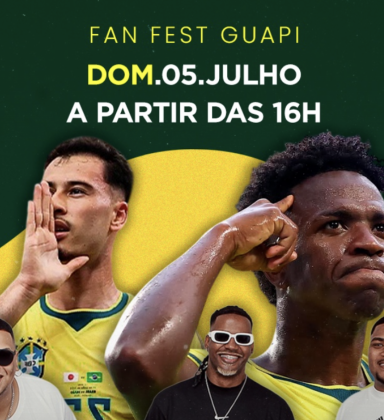 Fan Fest Guapi reúne torcida pelo Brasil com pagode e atrações