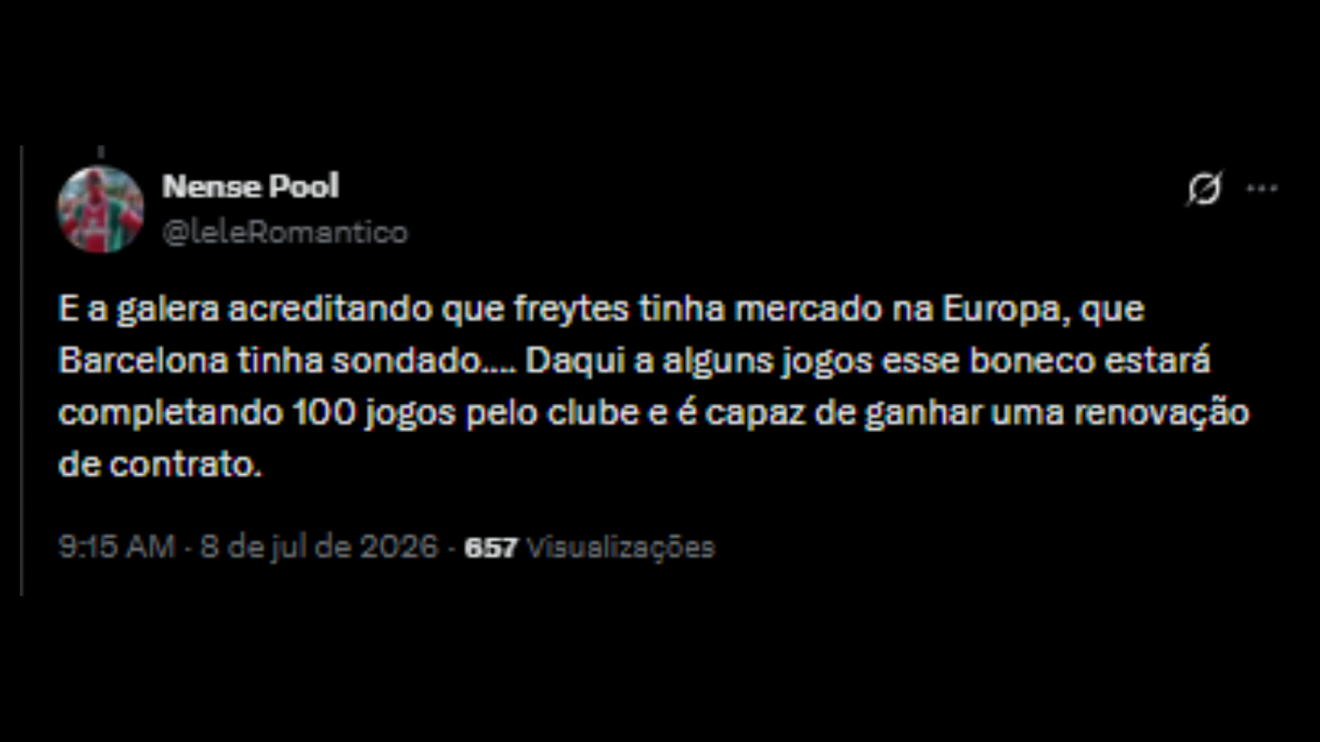 Freytes sendo criticado por tricolores no 