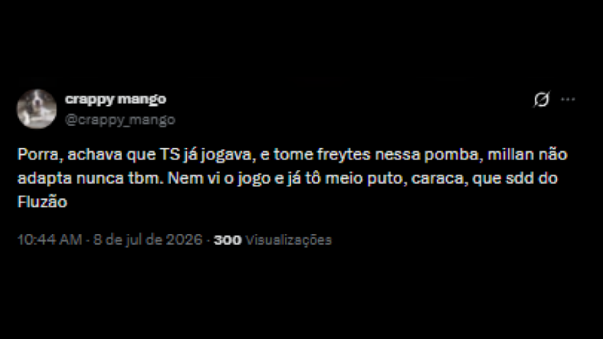 Freytes sendo criticado por tricolores no 
