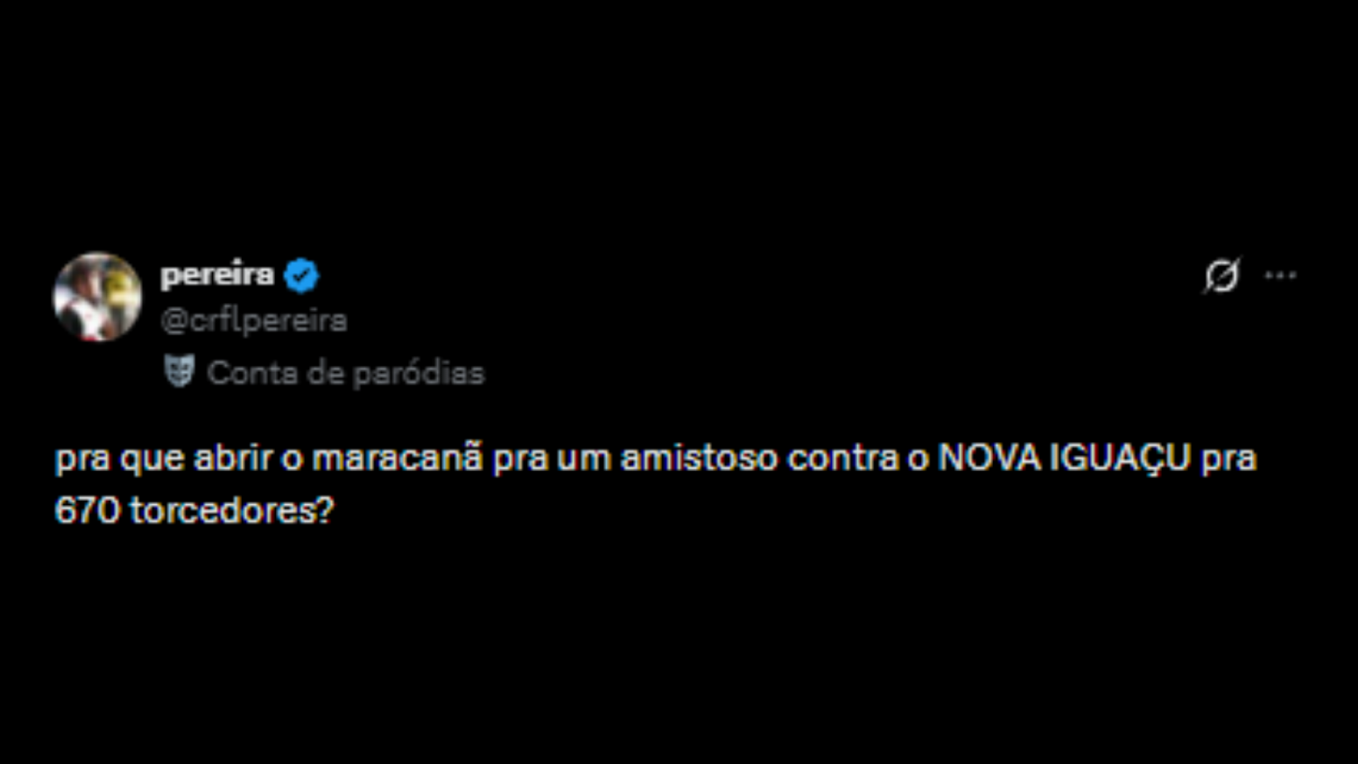Torcedores rivais reclamando do Fluminense ter jogado no Maracanã - Reprodução/X @crflpereira