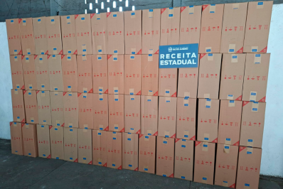 Carga com 30 mil maços de cigarro é apreendida em Levy Gasparian