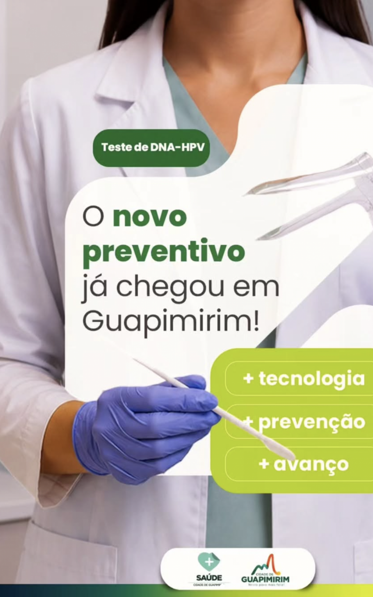 Guapimirim lan&ccedil;a teste de DNA-HPV contra o c&acirc;ncer de colo de &uacute;tero - Divulga&ccedil;&atilde;o