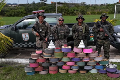 Polícia apreende 44 carretéis de linha chilena após denúncia em São Pedro da Aldeia
