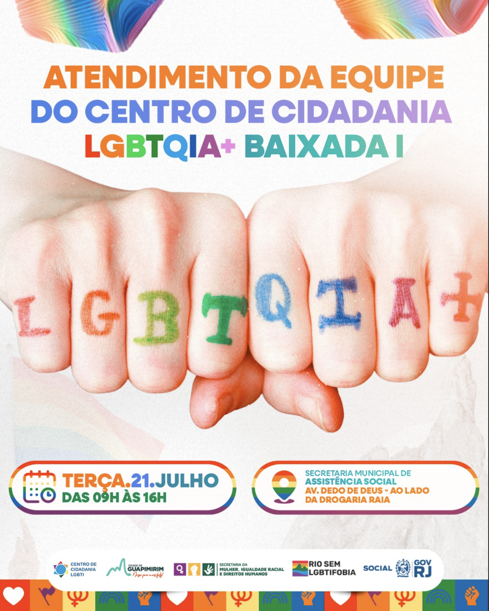 Guapimirim recebe mutirão de atendimento do Centro de Cidadania LGBTQIA+