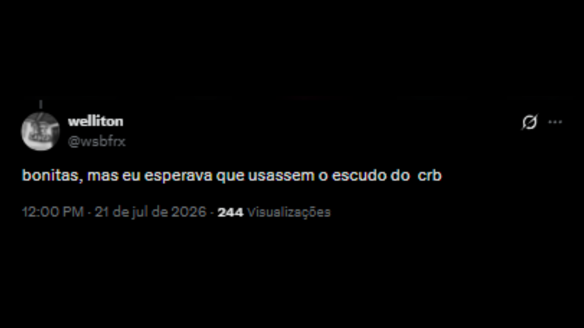 Comentários sobre nova camisa do Botafogo - Reprodução/X @wsbfrx