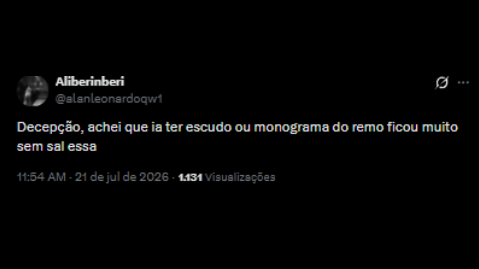 Comentários sobre nova camisa do Botafogo - Reprodução/X @alanleonardoqw1