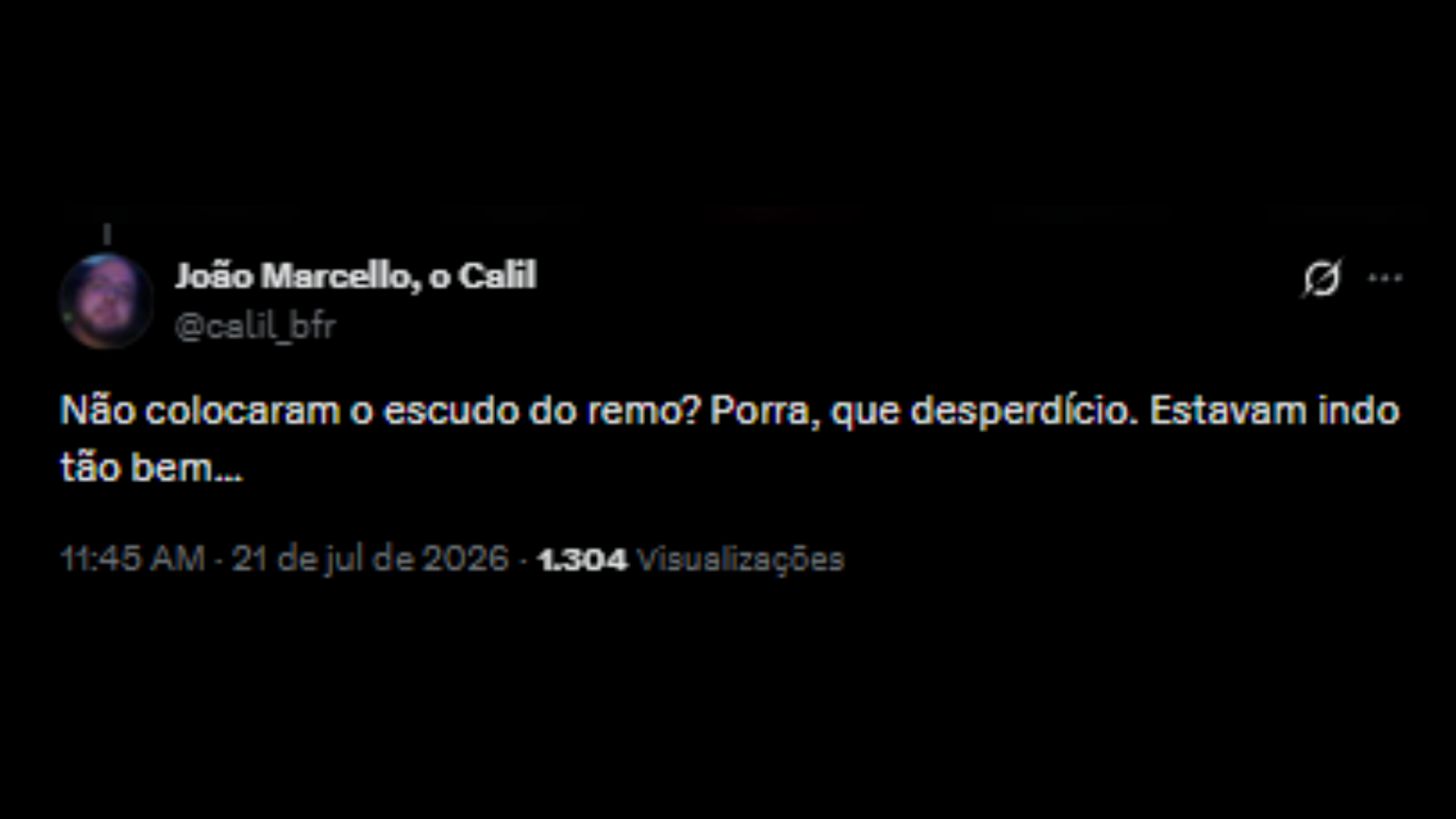 Comentários sobre nova camisa do Botafogo - Reprodução/X @calil_bfr
