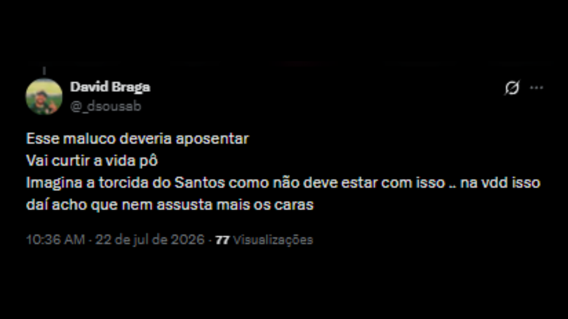 Críticas ao Neymar na rede social