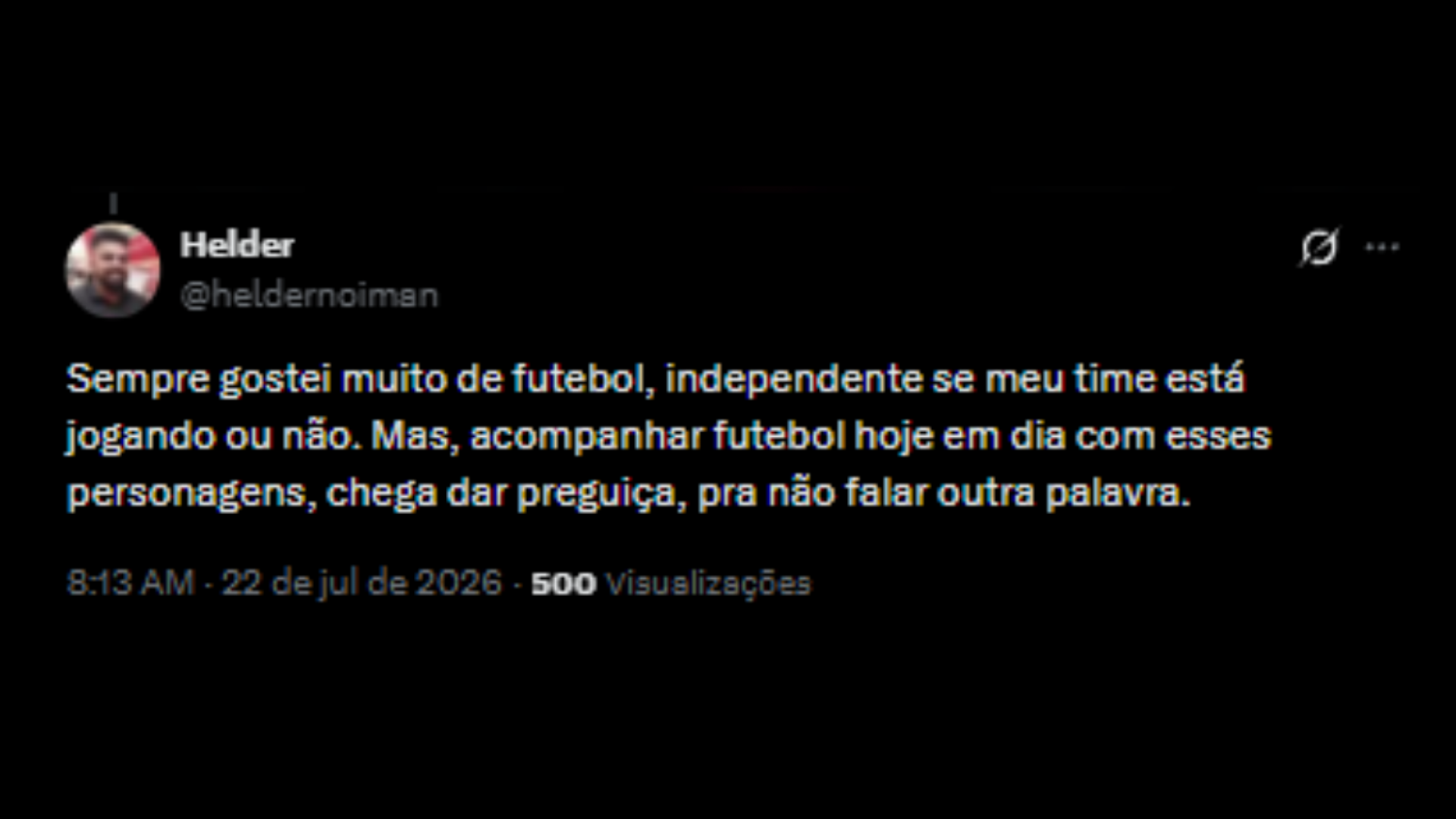 Críticas ao Neymar na rede social