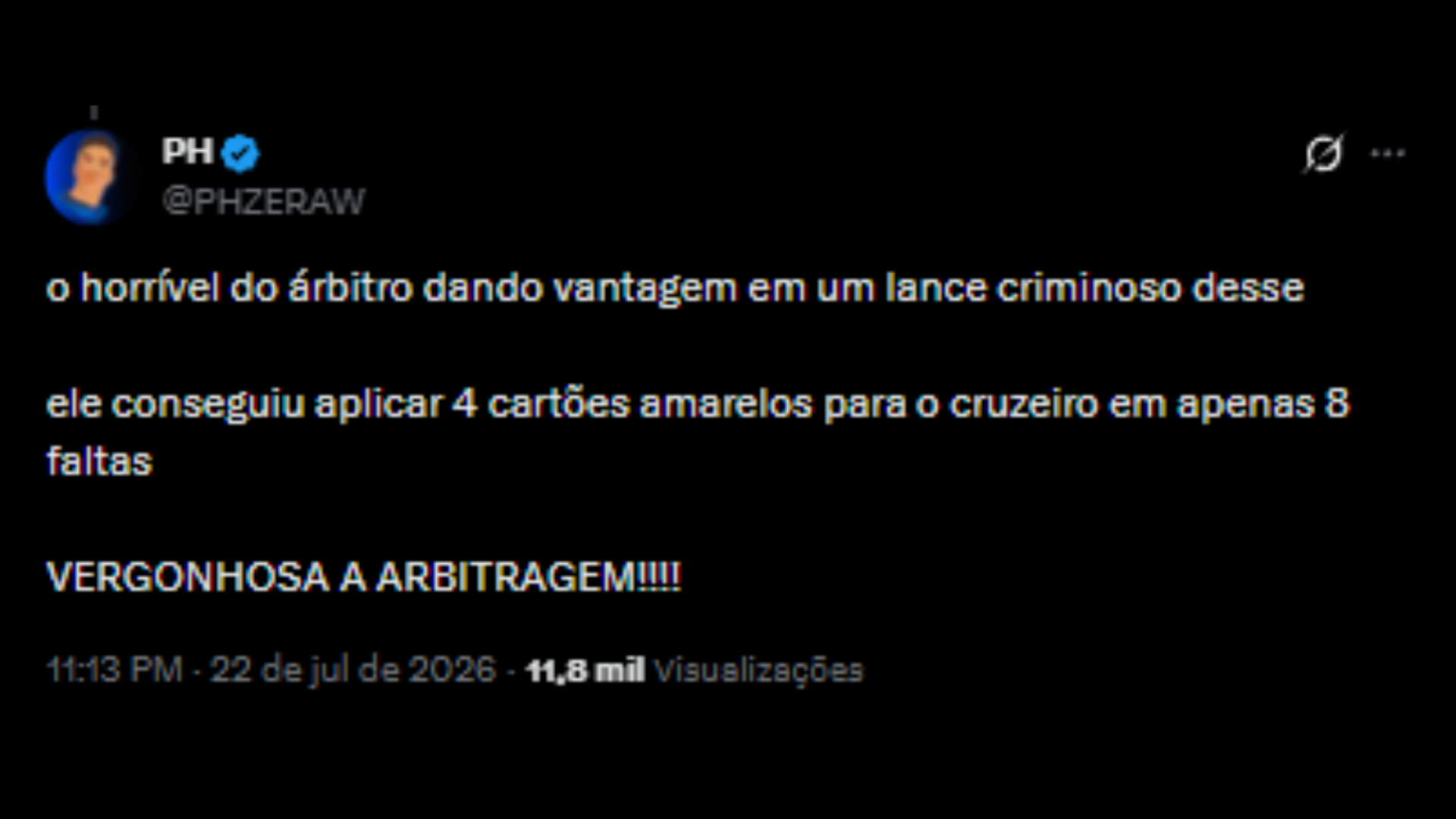 Críticas à entrada do Vitor Gabriel, jogador do Internacional - Reprodução/X @PHZERAW