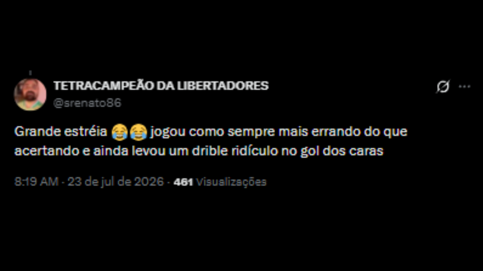 Críticas ao zagueiro Alexander Barboza após estreia pelo Palmeiras - Reprodução/X @srenato86