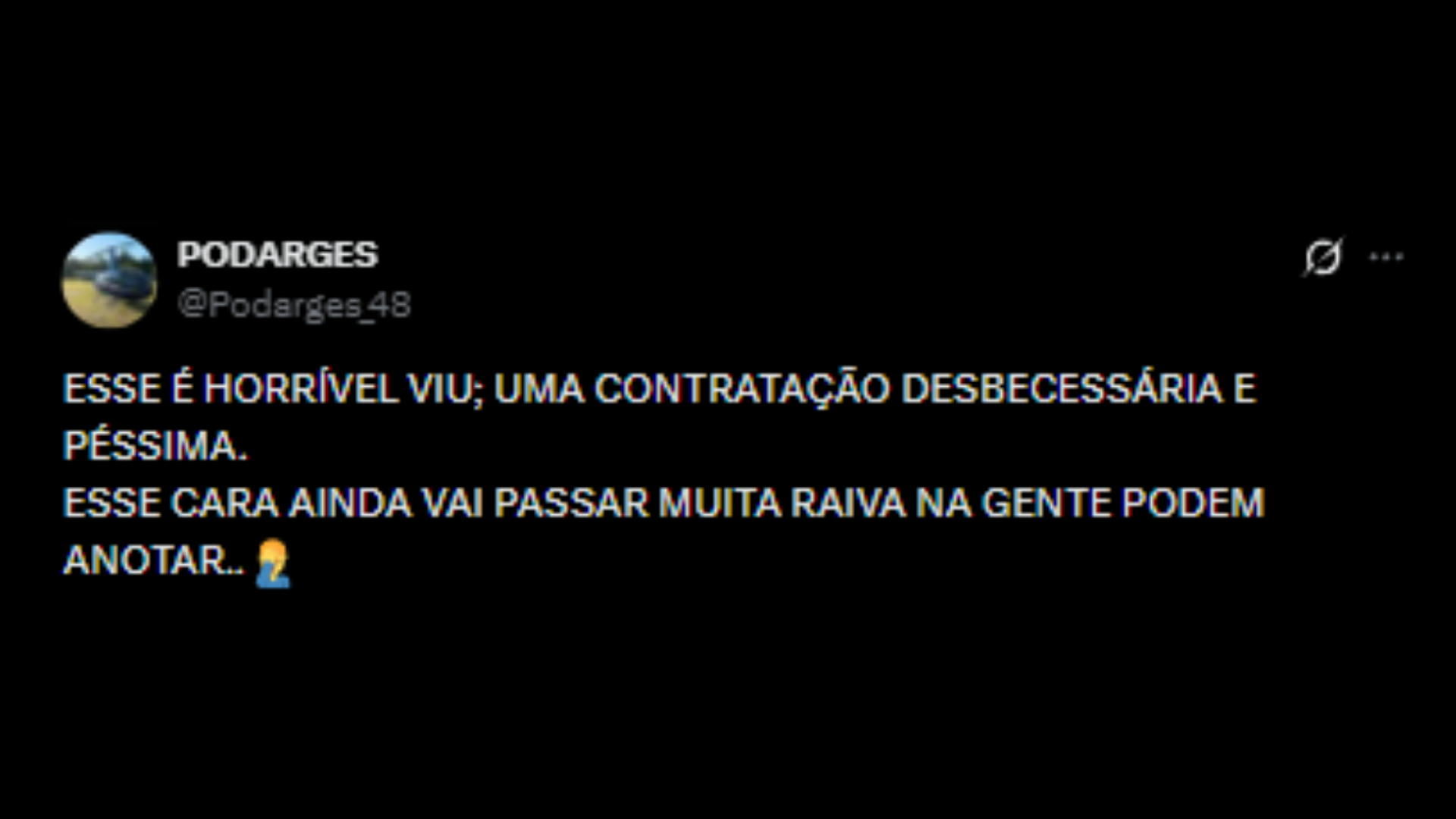 Críticas ao zagueiro Alexander Barboza após estreia pelo Palmeiras - Reprodução/X @Podarges_48