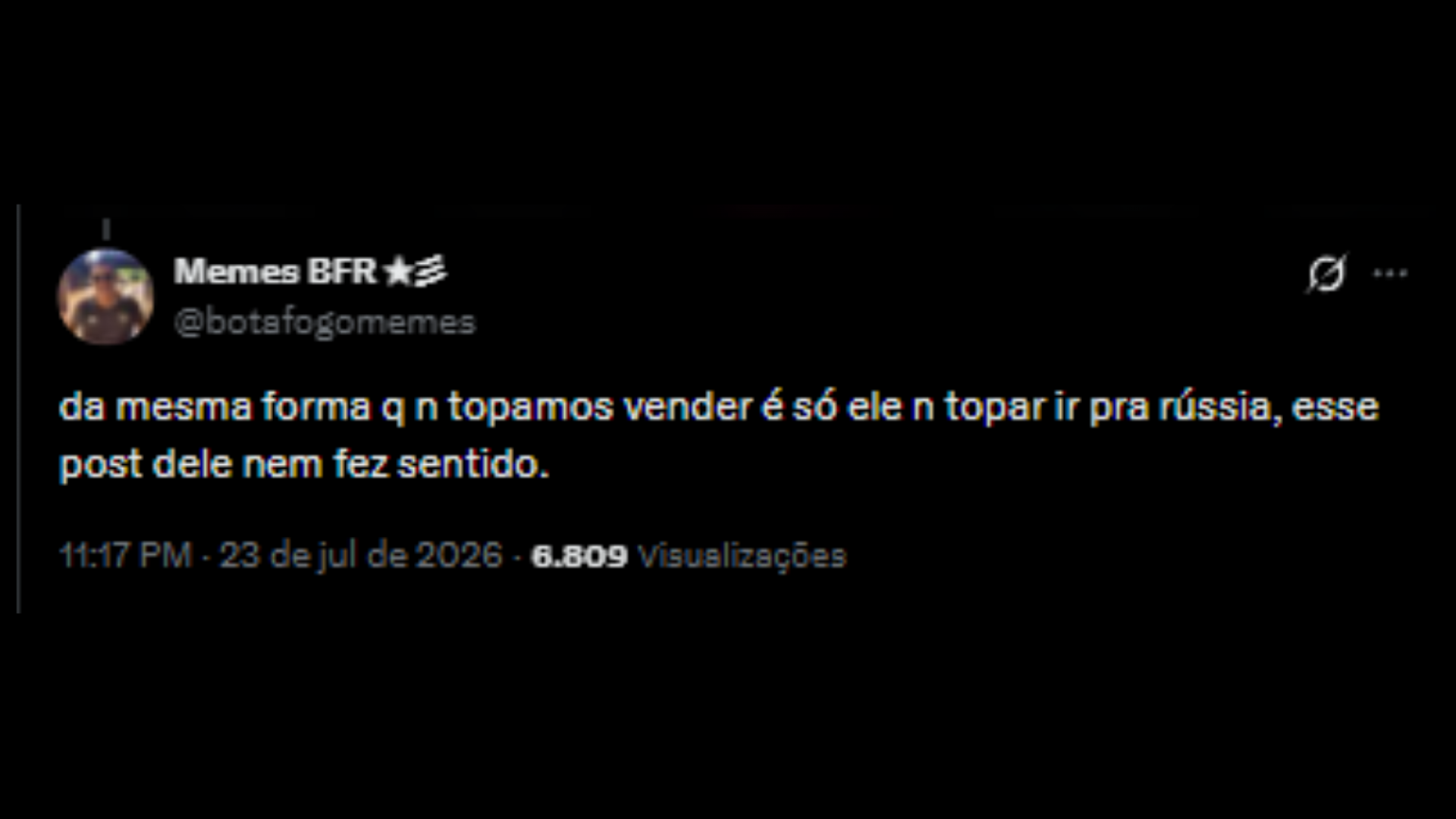 Torcedores debatendo sobre postagem do Danilo - Reprodução/X @botafogomemes