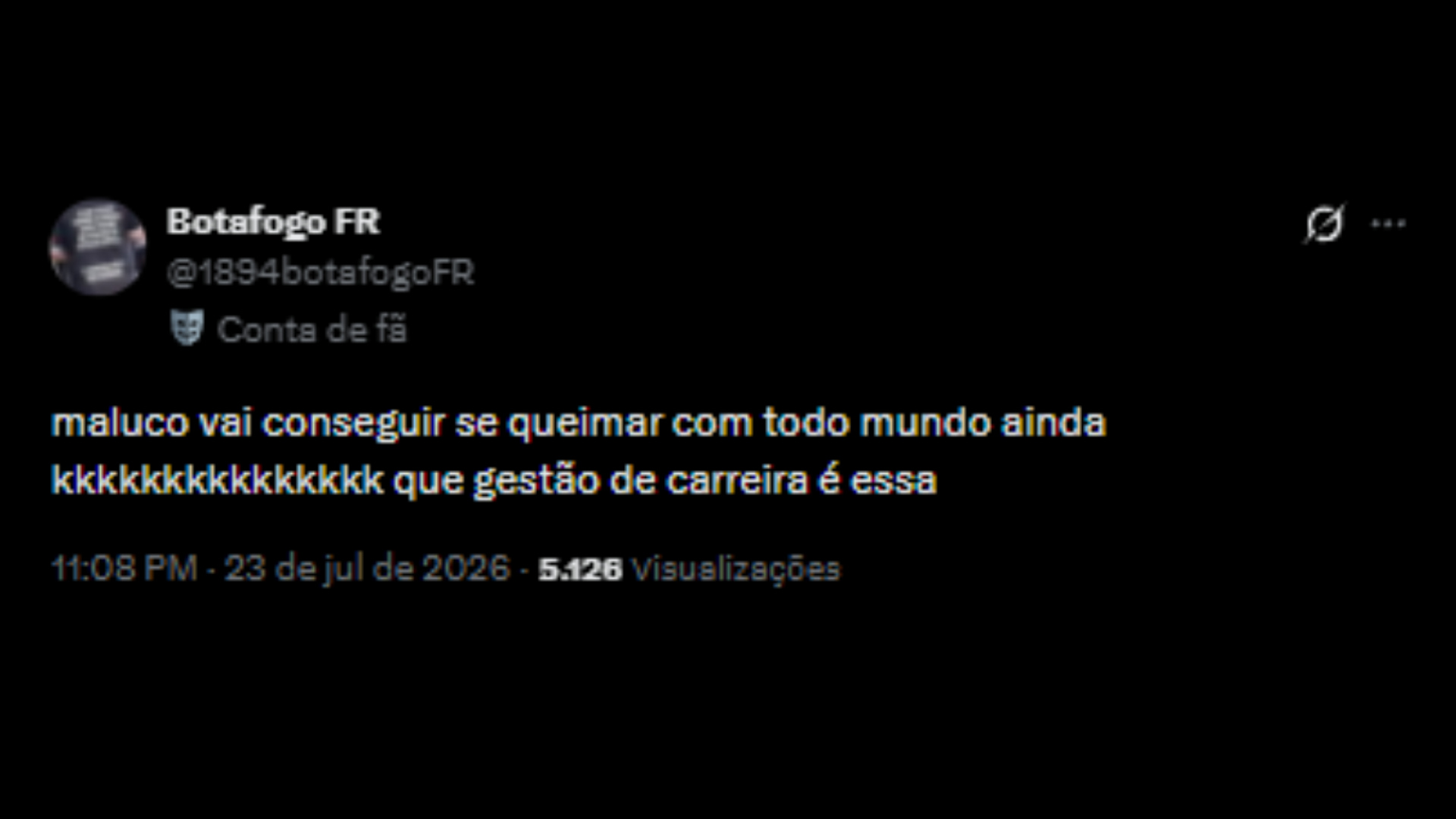 Torcedores debatendo sobre postagem do Danilo - Reprodução/X @1894BotafogoFR