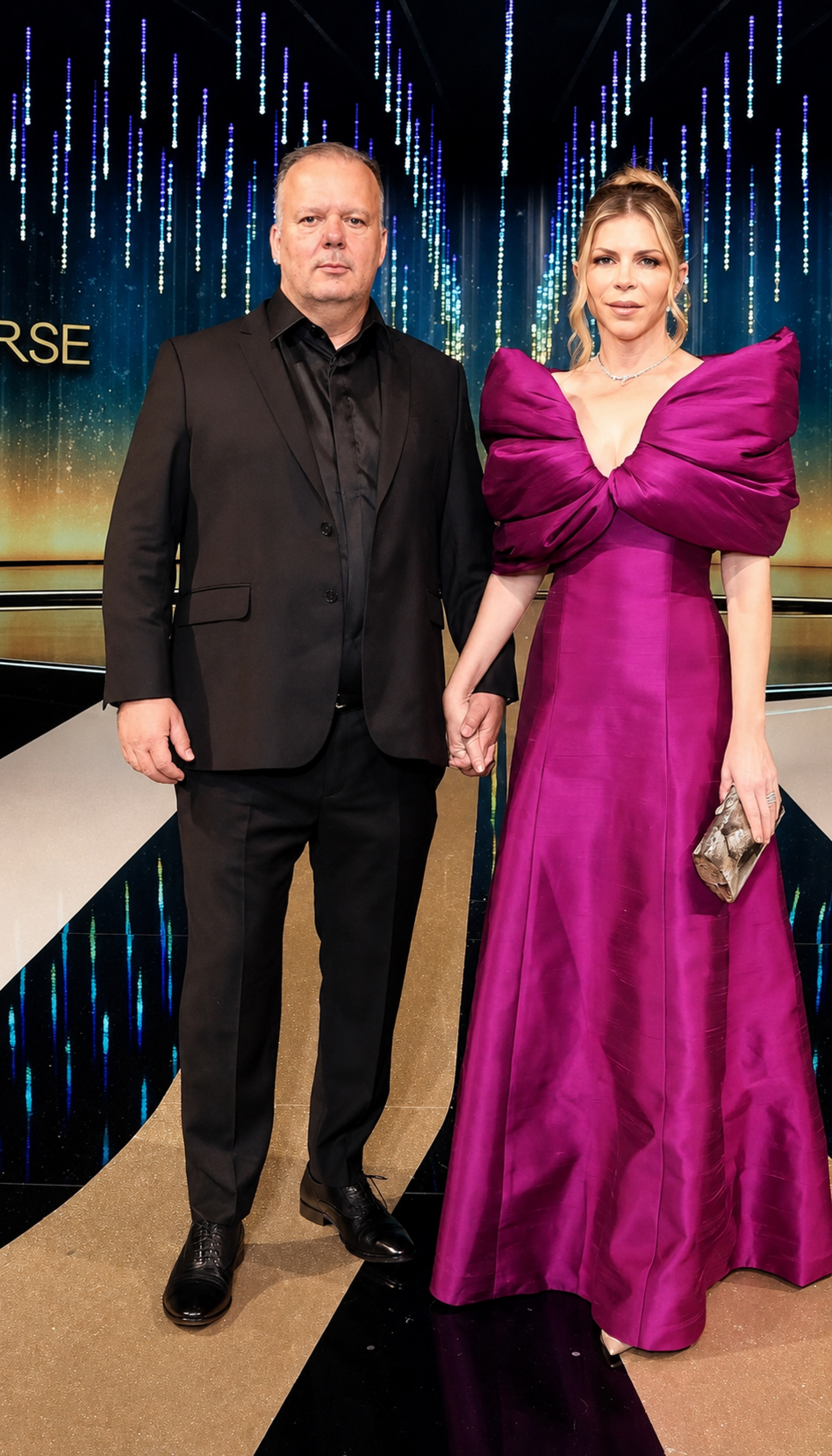 Rodrigo Ferro, presidente do Miss Universe Brasil, ao lado da esposa, Carla Ferro