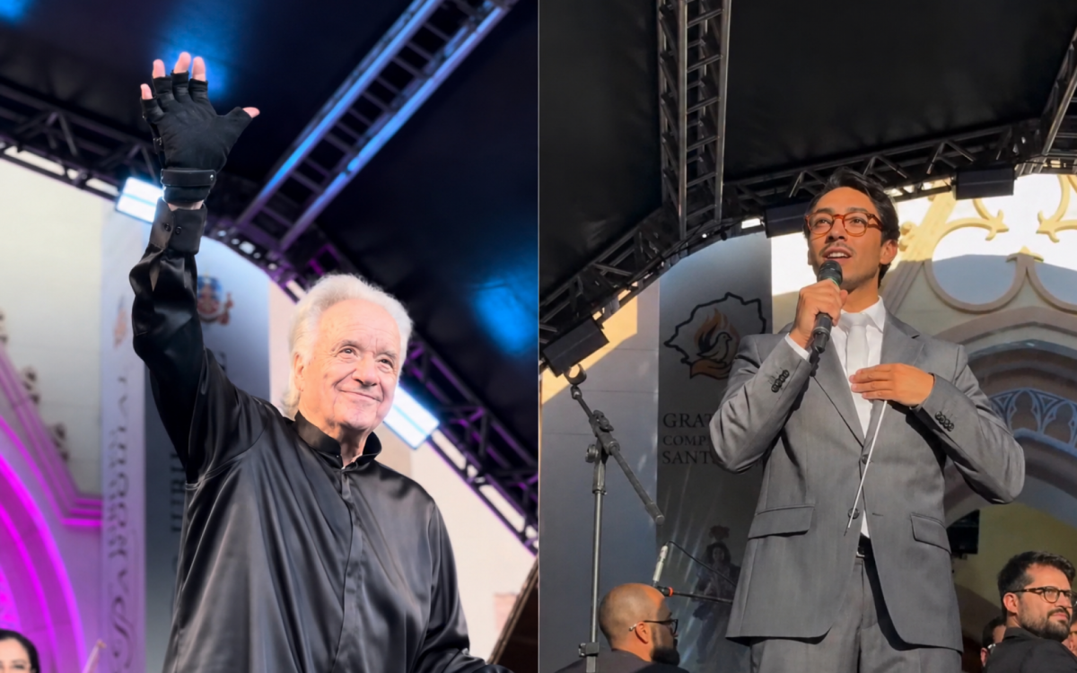 Maestros João Carlos Martins (esquerda) e Leonardo Pinto