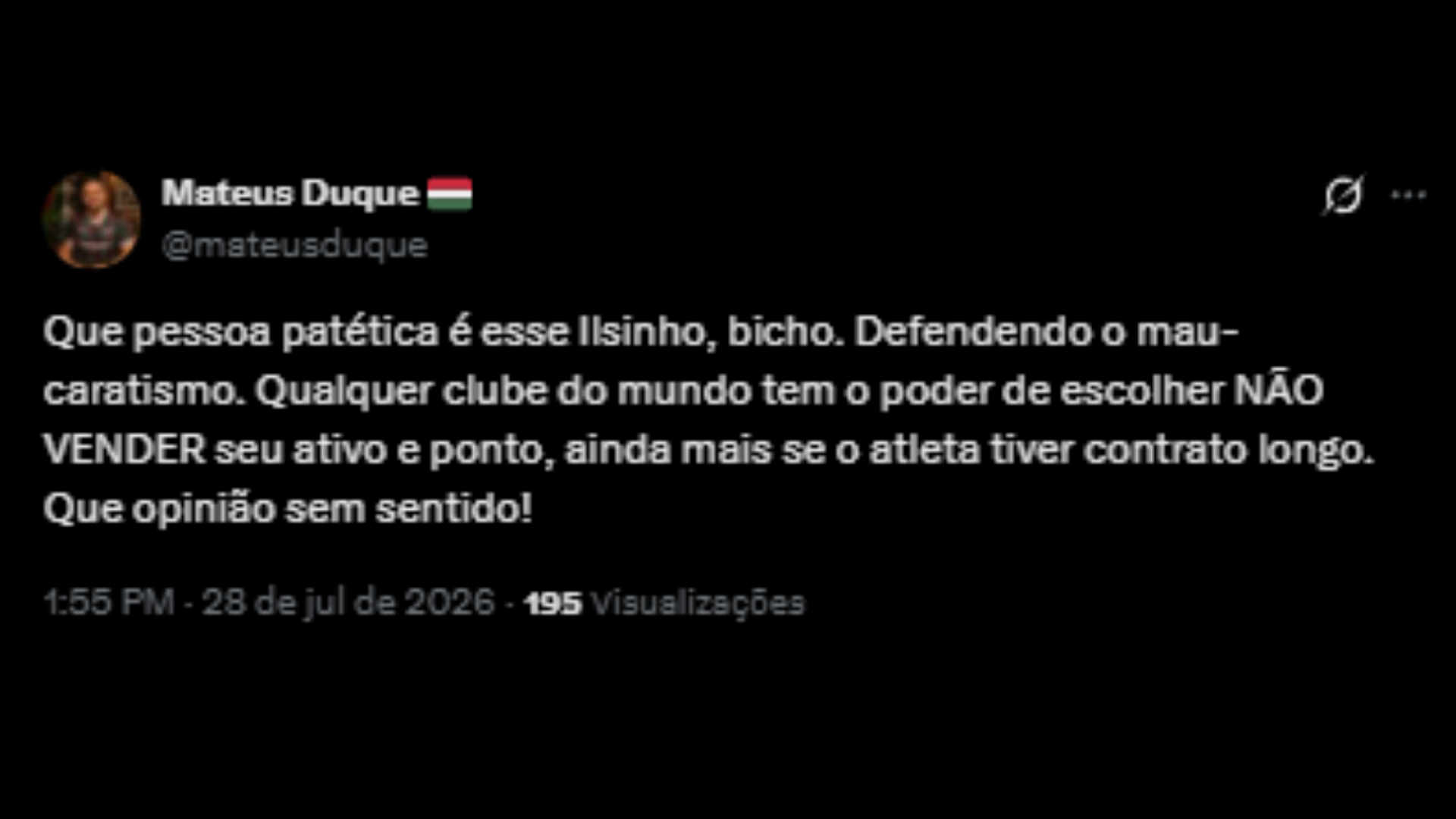 Críticas ao comentarista Ilsinho no 