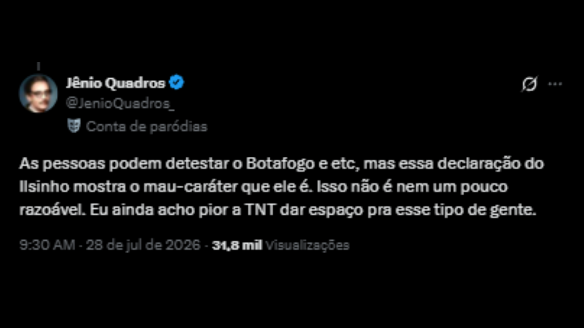 Críticas ao comentarista Ilsinho no 