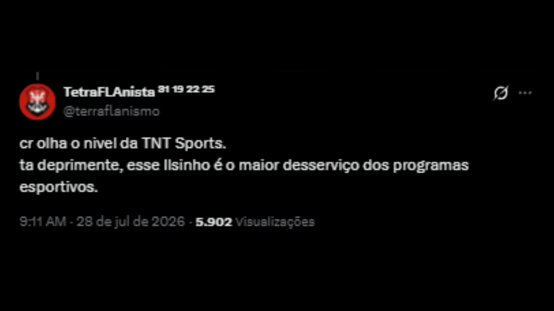 Críticas ao comentarista Ilsinho no 