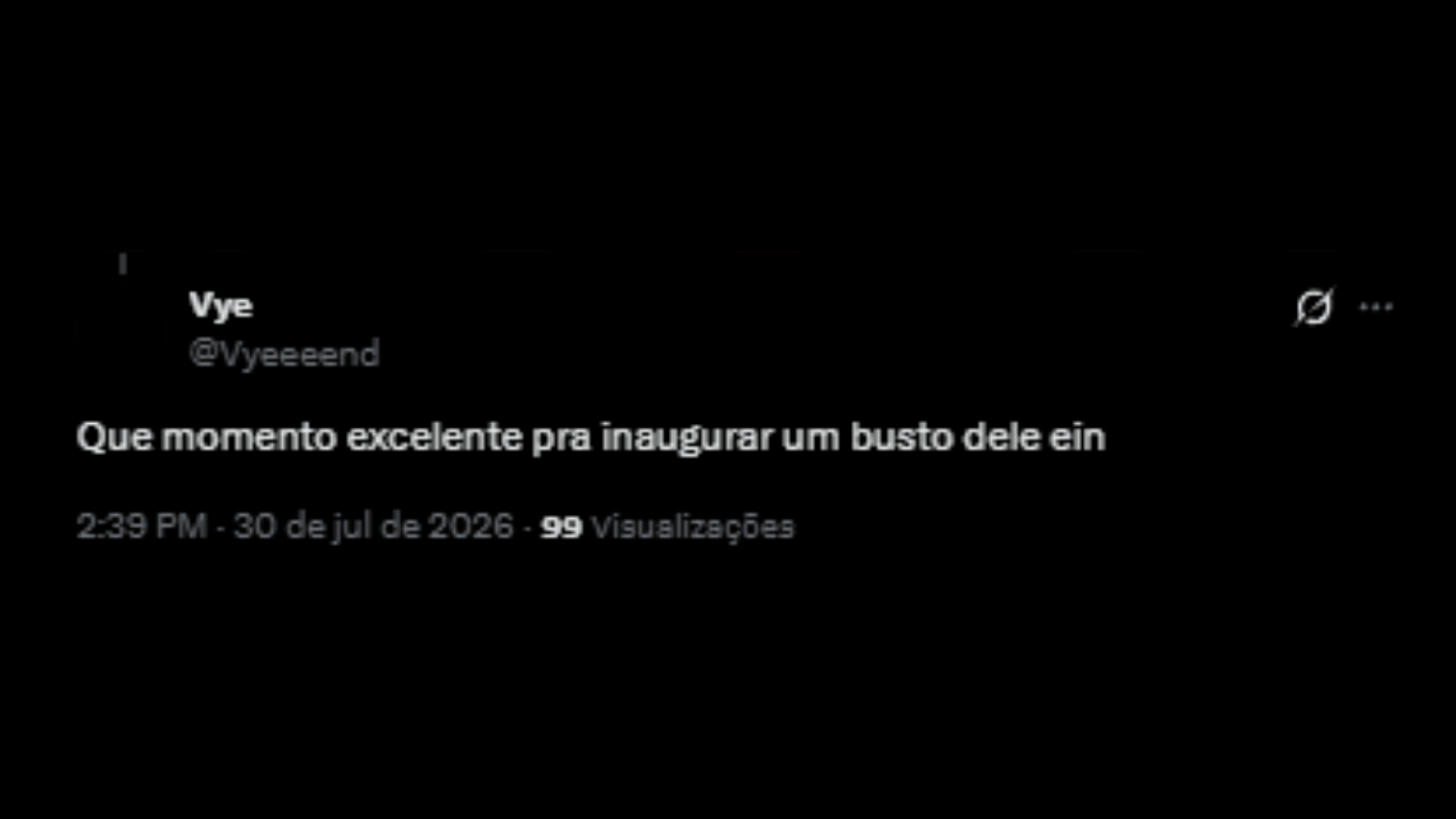 Críticas ao bustos recebido por Neymar - Reprodução/X @Vyeeeend