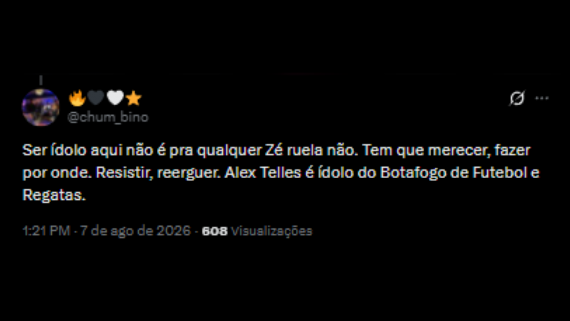 Torcedores comemorando nas redes sociais a renovação do ídolo, Alex Telles - Reprodução/X @chum_bino